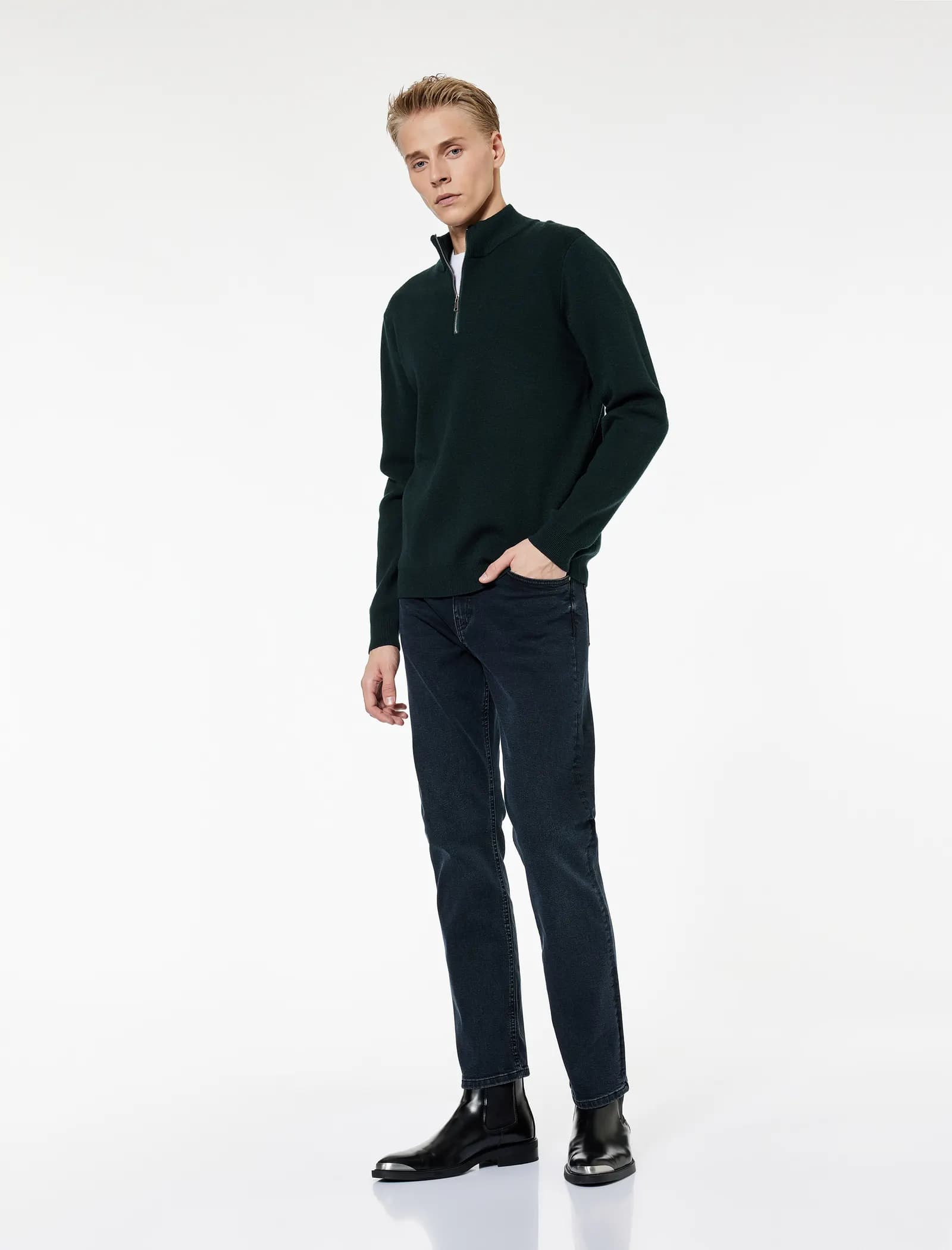 Cepli Straight Fit Düz Paça Jean Pantolon - Straight Fit Mark Jeans